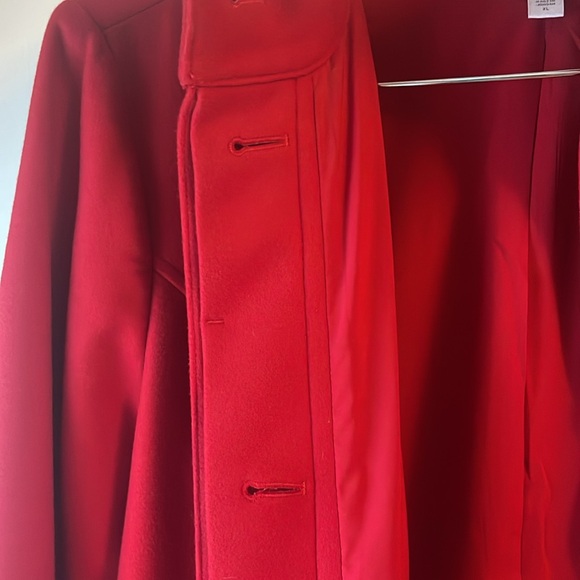 J Jill Scarlet Red "The Journey Coat" Lined Side Pockets Mid Length XL - Picture 11 of 13